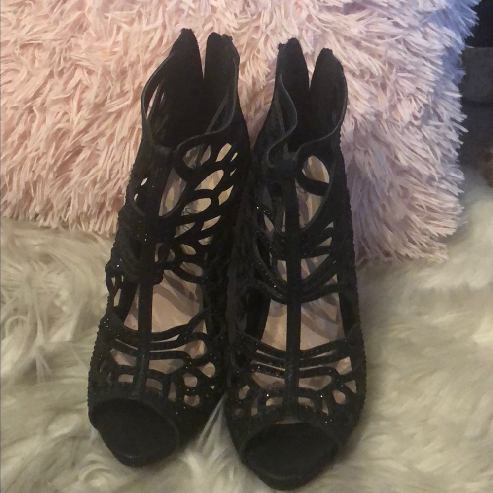Black Studded Stilletos